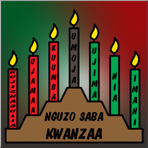 Clip Art: Kwanzaa: The 7 Principles Color