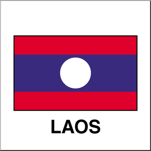 Clip Art: Flags: Laos Color – Abcteach