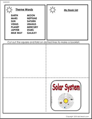 solar system lapbook