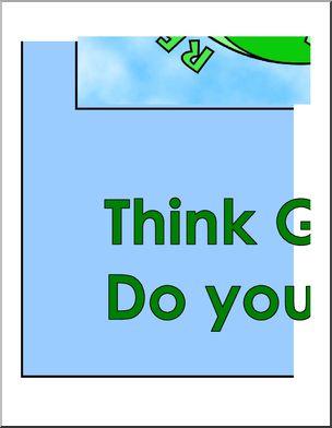 Large Poster: Think Green – Do your part!