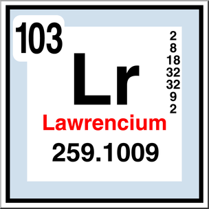 Clip Art: Elements: Lawrencium Color