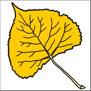 Clip Art: Leaf: Cottonwood Autumn Color