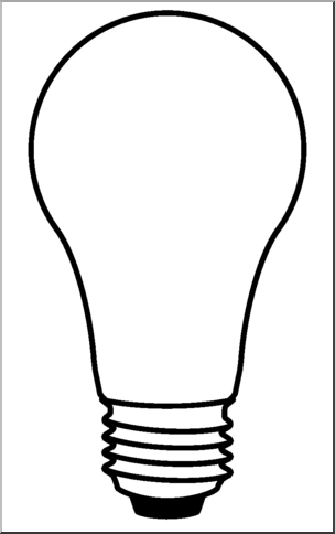 Clip Art: Light Bulb 2 B&W