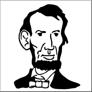 Clip Art: US: President Lincoln B&W – Abcteach