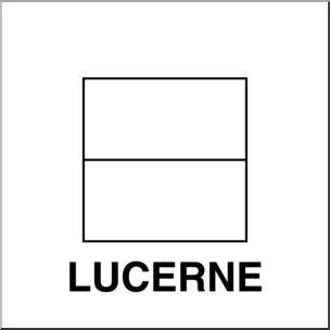 Clip Art: Flags: Lucerne B&W