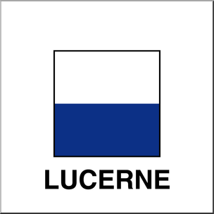 Clip Art: Flags: Lucerne Color