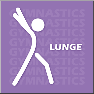 Clip Art: Gymnastics: Lunge Color