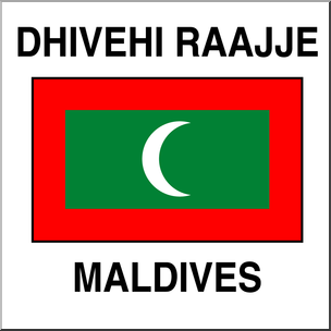 Clip Art: Flags: Maldives Color