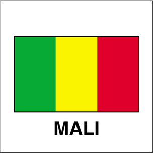 Clip Art: Flags: Mali Color