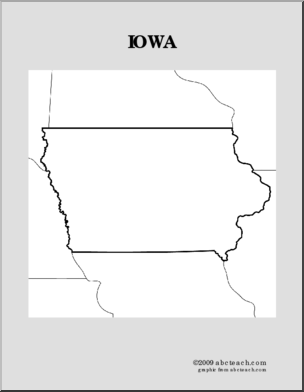 Map: U.S. – Iowa