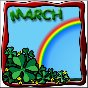 Clip Art: Month Graphic: March Color – Abcteach