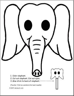 Mask: Endangered Animal – Elephant – Abcteach