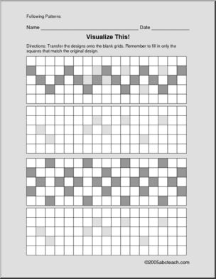 Follow the Pattern (primary) Worksheet
