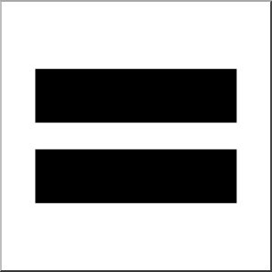 Clip Art: Math Symbols: Equals Sign B&W