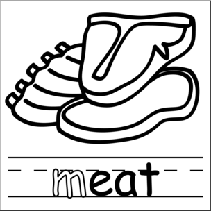 Clip Art: Basic Words: -eat Phonics: Meat Color – Abcteach
