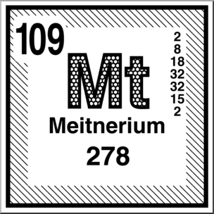 Clip Art: Elements: Meitnerium B&W