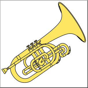 Clip Art: Mellophone Color – Abcteach