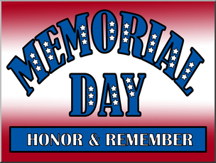 Clip Art: Memorial Day – Honor & Remember Color
