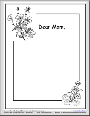 Mother’s Day – Letter to Mom Writing Prompt – Abcteach