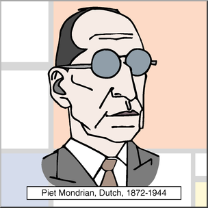 Clip Art: Artists: Piet Mondrian Color – Abcteach