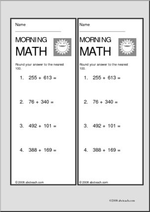 Rounding 2 Morning Math