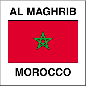 Clip Art: Flags: Morocco Color