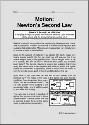 Unit: Newton’s Second Law (upper elem/middle)