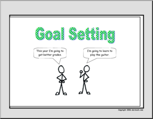 Poster: Life Skills – Goal-Setting (stick figure)