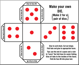 Clip Art: Make Your Own Dice 1 Color 1