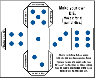 Clip Art: Make Your Own Dice 1 Color 2