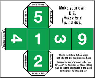 Clip Art: Make Your Own Dice 2 Color 7