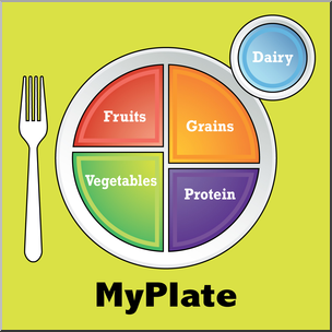 Clip Art: Nutrition: My Plate Color 1