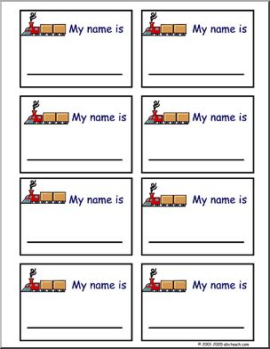 Name Tags: Train theme Abcteach