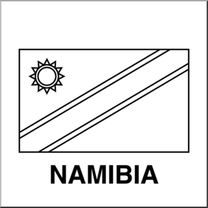 Clip Art: Flags: Namibia B&W