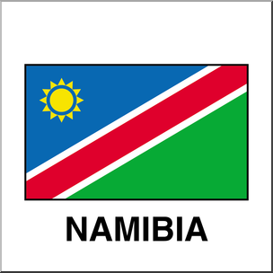 Clip Art: Flags: Namibia Color