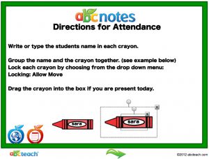Interactive: Notebook: Attendance Template: Crayons