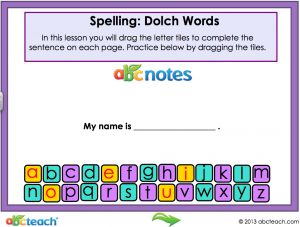 Interactive: Notebook: Spelling – Dolch Sight Words