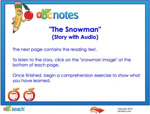 Interactive: Notebook: Comprehension–Snowman (K-1)