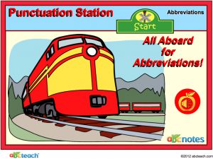 Interactive: Notebook: Punctuation Station – Abbreviations
