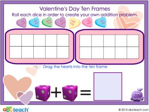 Interactive: Notebook: Math – Valentine’s Day Ten Frames