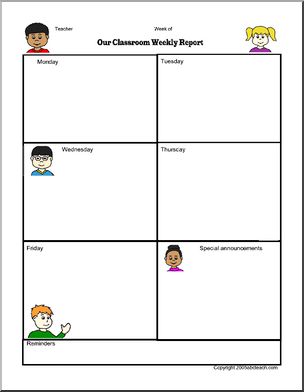Classroom Newsletter Forms: Students Theme (color version 1)
