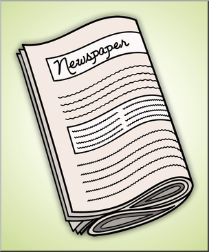 Clip Art: Recycle: Newspaper Color 1
