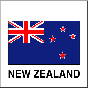 Clip Art: Flags: New Zealand Color