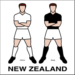 Clip Art: Men’s Uniforms: New Zealand Color