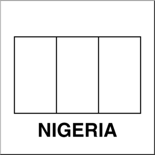 Clip Art: Flags: Nigeria B&W