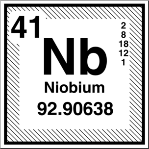 Clip Art: Elements: Niobium B&W
