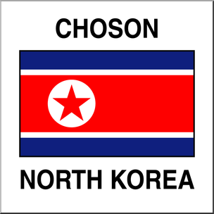 Clip Art: Flags: North Korea Color