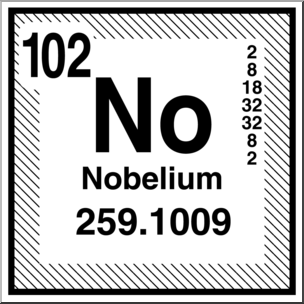 Clip Art: Elements: Nobelium B&W