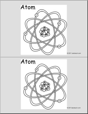 Nomenclature Cards: Atom (b/w) (2)