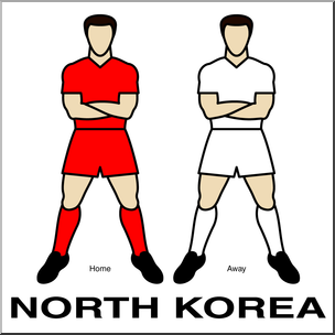 Clip Art: Men’s Uniforms: North Korea Color